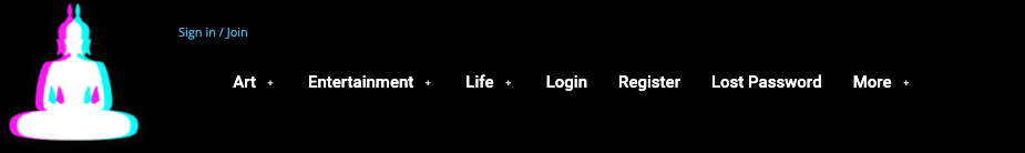 sign in/register link